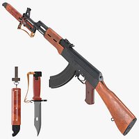Kalashnikov AKM Battle Rifle with Bayonet