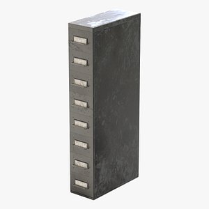 Column Drawer Cabinet 3D model