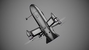 3D Ukrainian interceptor drone P1-Sun SkyFall Low-poly 3D model