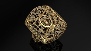 3D gold ring model