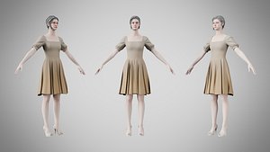 Dress 26 Grullo 3D model