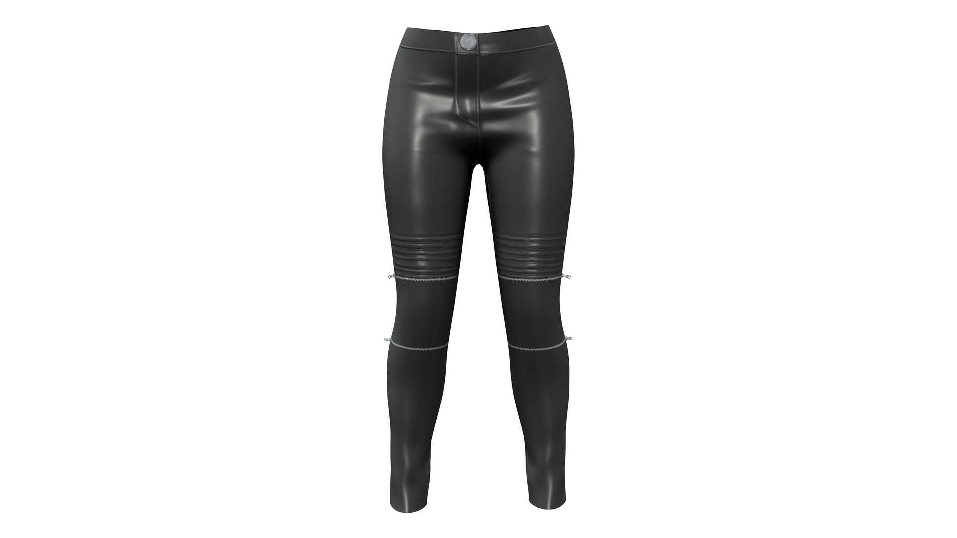 Black Leather Skinny Pants 3D model - TurboSquid 1865113