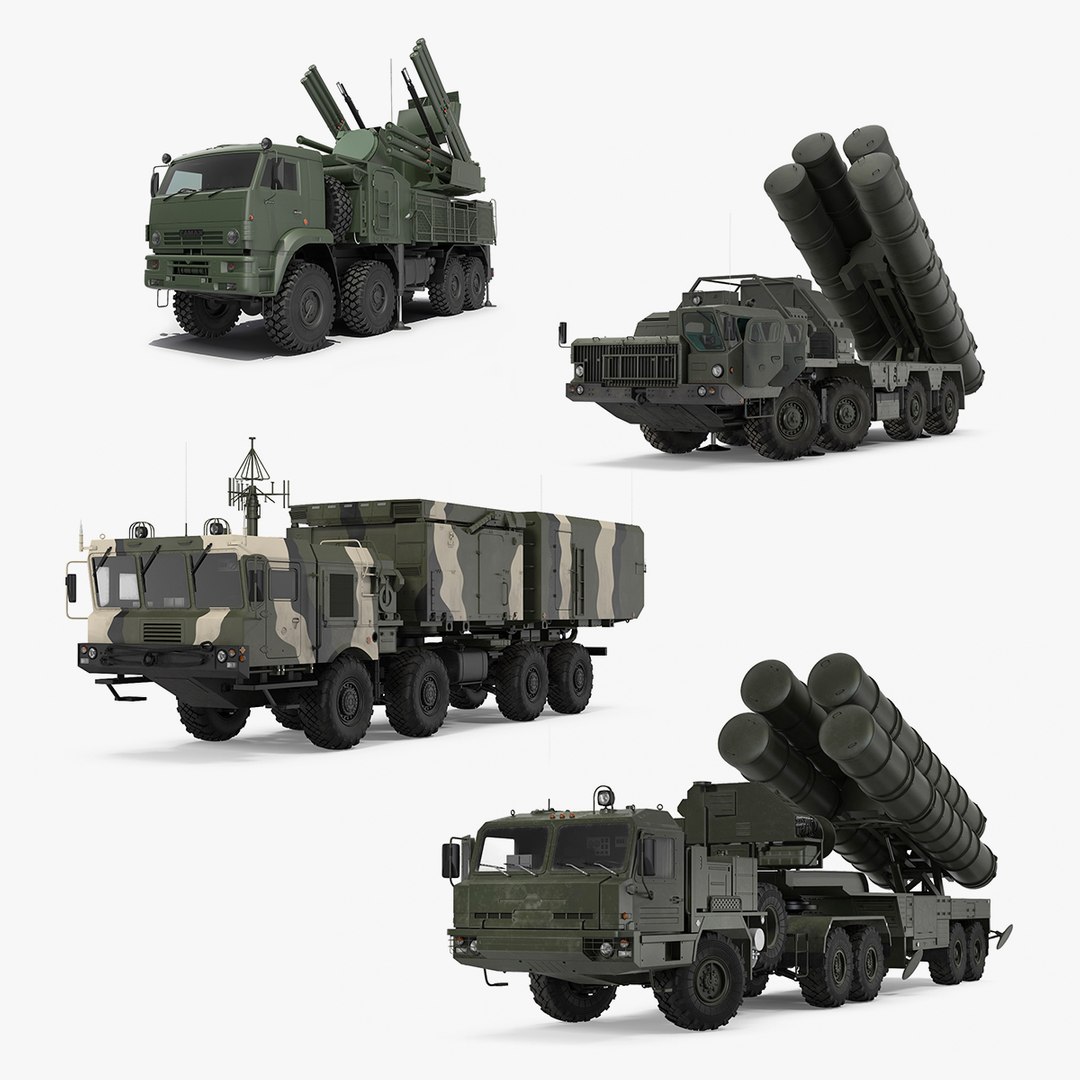 Russian Missile Systems Rigged Collection 3D model preview