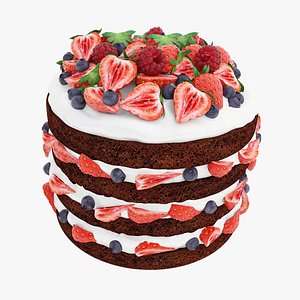 3D Berry chocolate cake