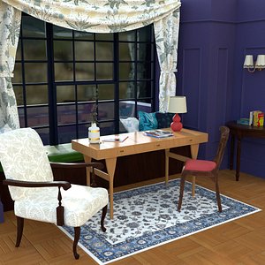 3D model guest room - day