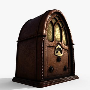 Vintage Cathedral Radio 1930 3D model