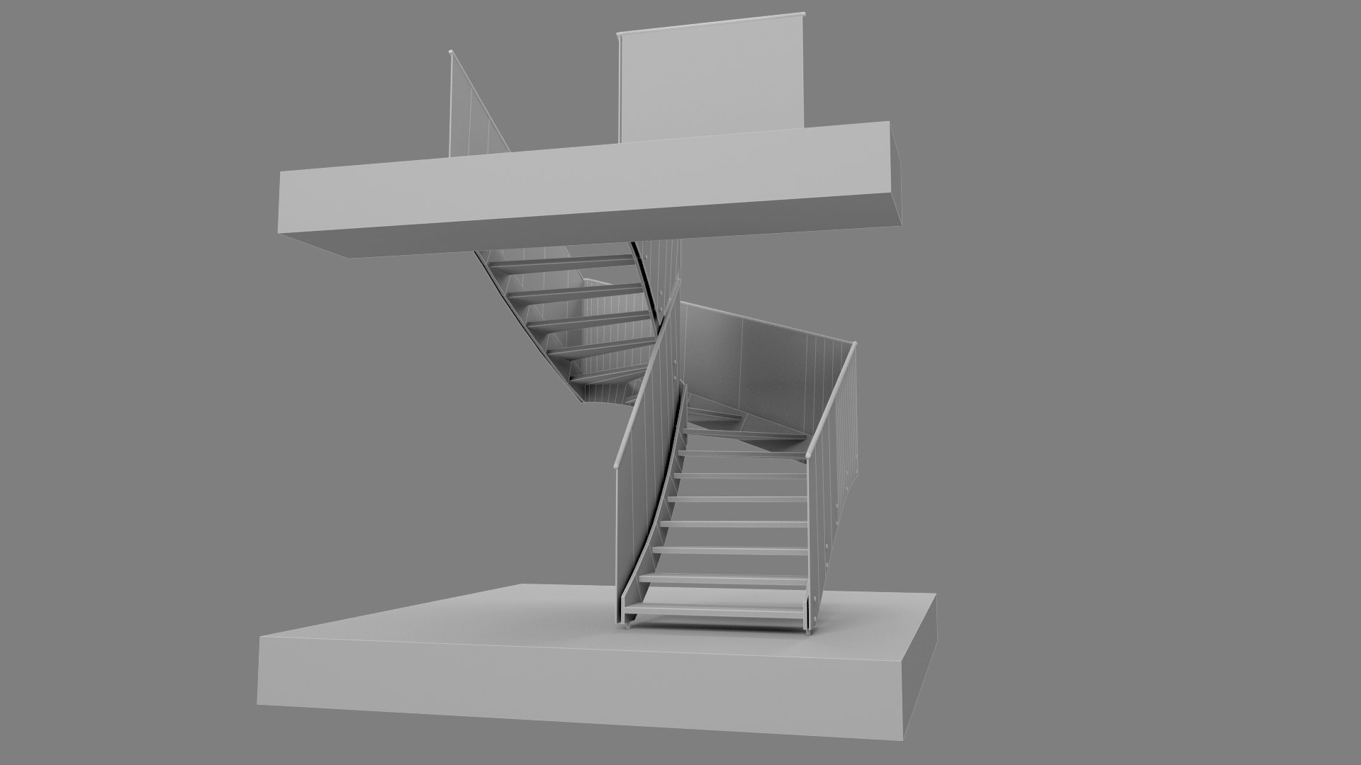 3D U-shaped steel stair calculator