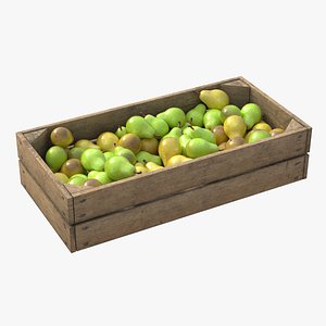 Pear Wooden Crate 3D model