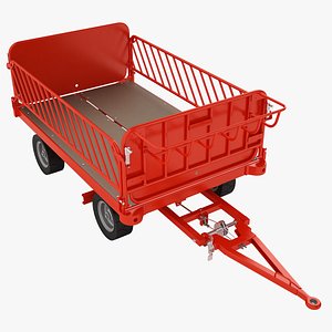 Airport Baggage Trailers 02 3D model