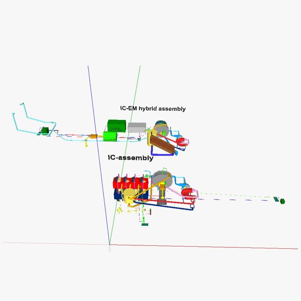 3d model internal combustion motor 2