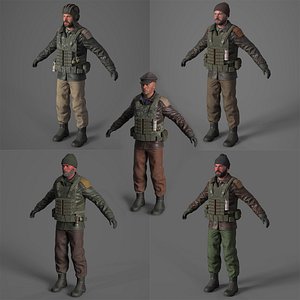 Terrorist 3d model pack