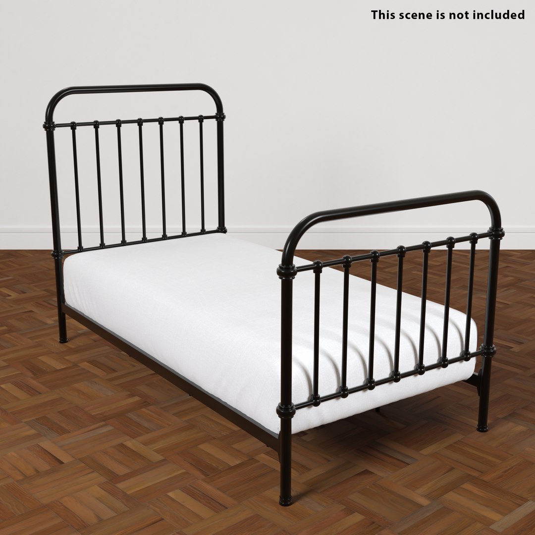 3D Black Metal Bed https://p.turbosquid.com/ts-thumb/It/fO6mDr/E3/bed05_imagelifestyle/jpg/1747151390/1920x1080/fit_q87/b07ee8ff96ff62d90fd34a33591be325dab721a3/bed05_imagelifestyle.jpg
