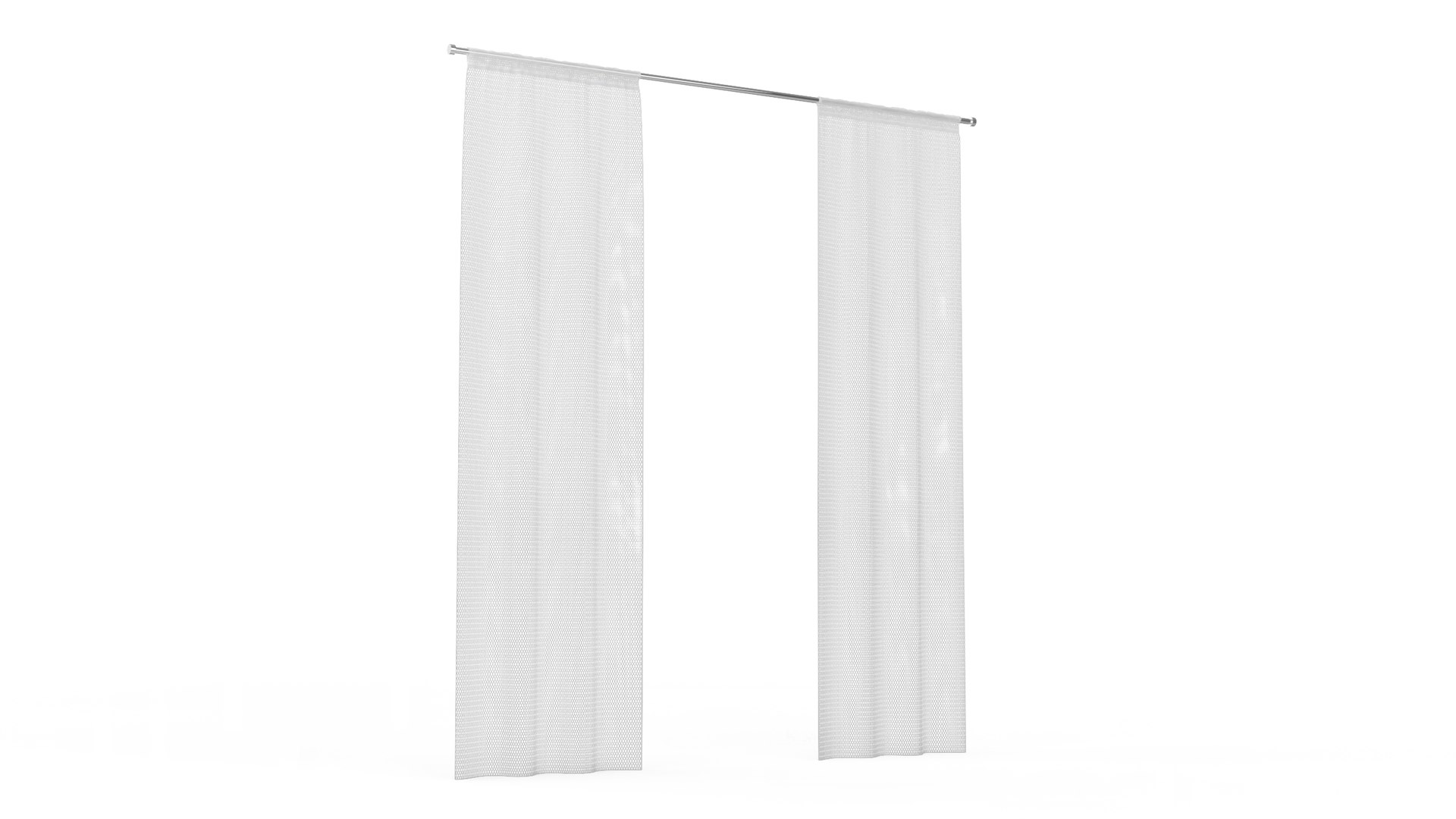 3D Net Curtains IKEA LILL Model TurboSquid 2136792