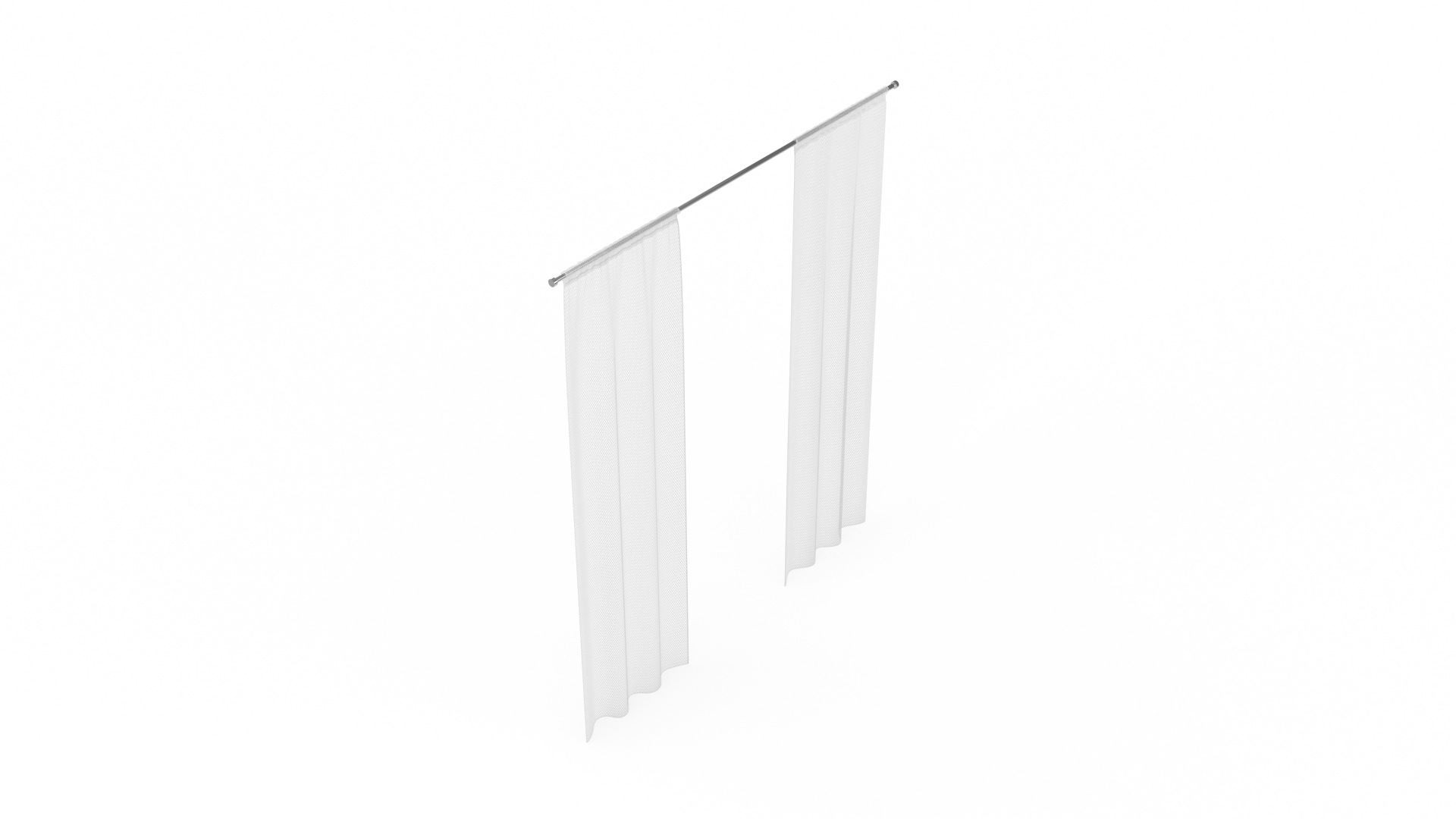 3D Net Curtains IKEA LILL Model TurboSquid 2136792