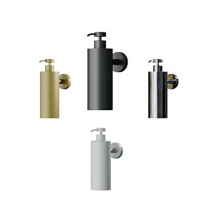 LUXE MATTE BLACK WALL MOUNTED SOAP DISPENSER 3D model
