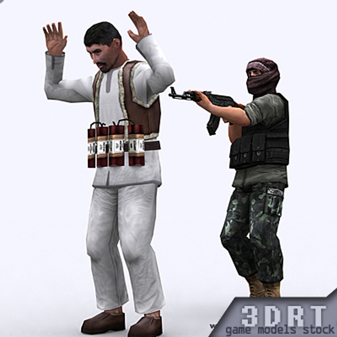 3d model middle east characters