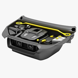 3d subaru car engine