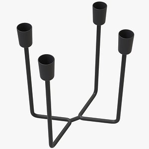 3D Black Candlestick
