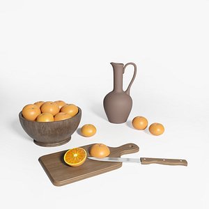 3D model Tangerine set