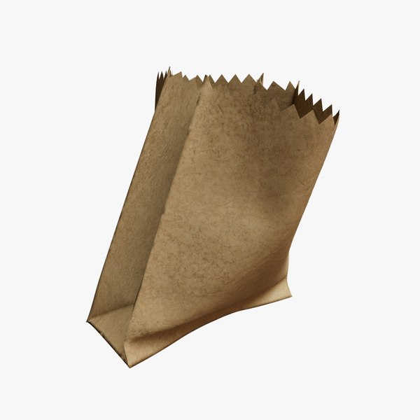 Brown Paper Bag - 3D Asset model