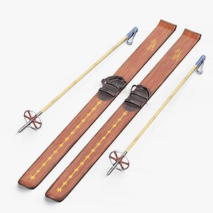 Antique Wooden Skis