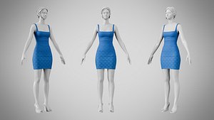 3D Dress 52 Tory Blue