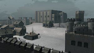 3d castle 14th century model