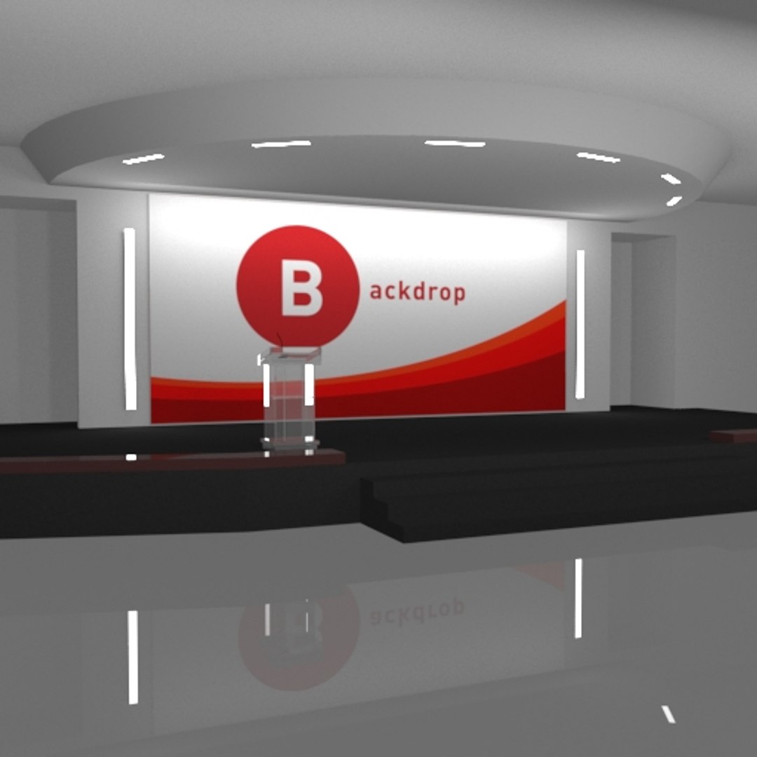 3D Auditorium Stage Backdrop - TurboSquid 1351424