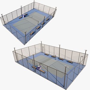 Badminton Court Arena 3D Model