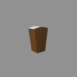 square box popcorn striped red 2 3D