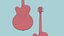 Electric Guitar J01 Red - Music Instrument Design
