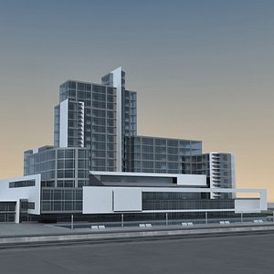 Modern Building 142 Scene 3D model