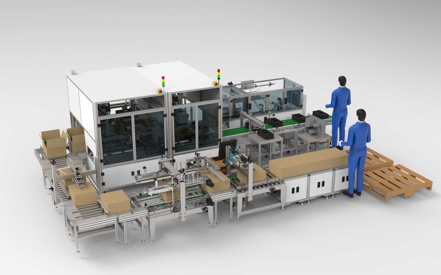 Integrated Packaging Automatic Line 3D Model - TurboSquid 1897800