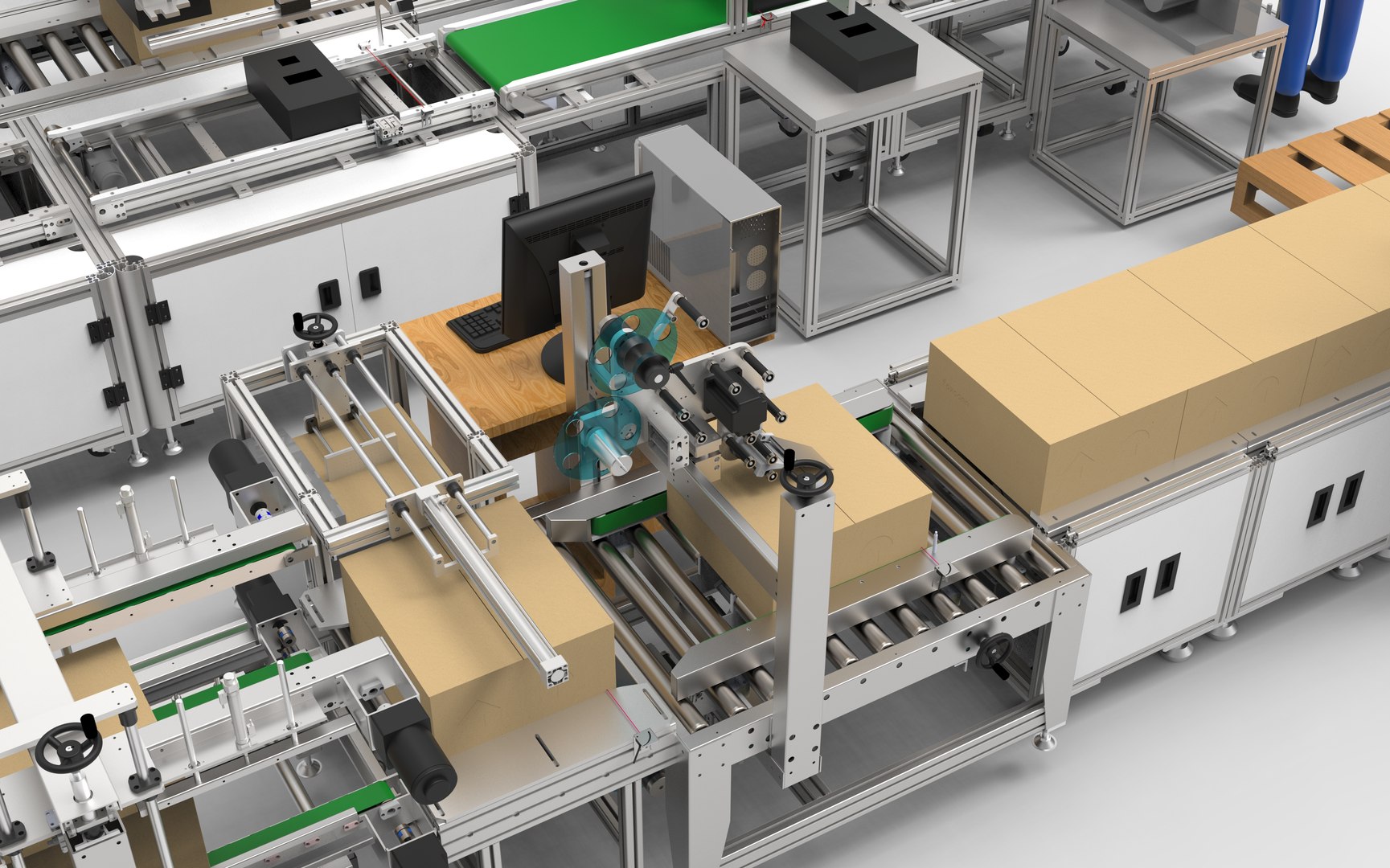 Integrated Packaging Automatic Line 3D Model - TurboSquid 1897800
