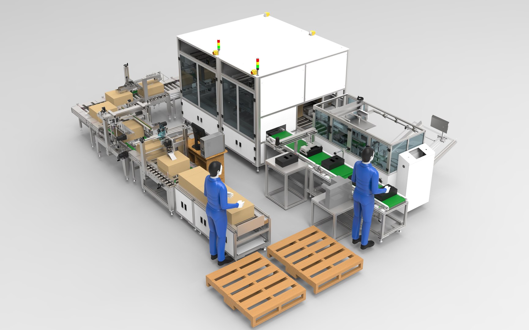 Integrated Packaging Automatic Line 3D Model - TurboSquid 1897800