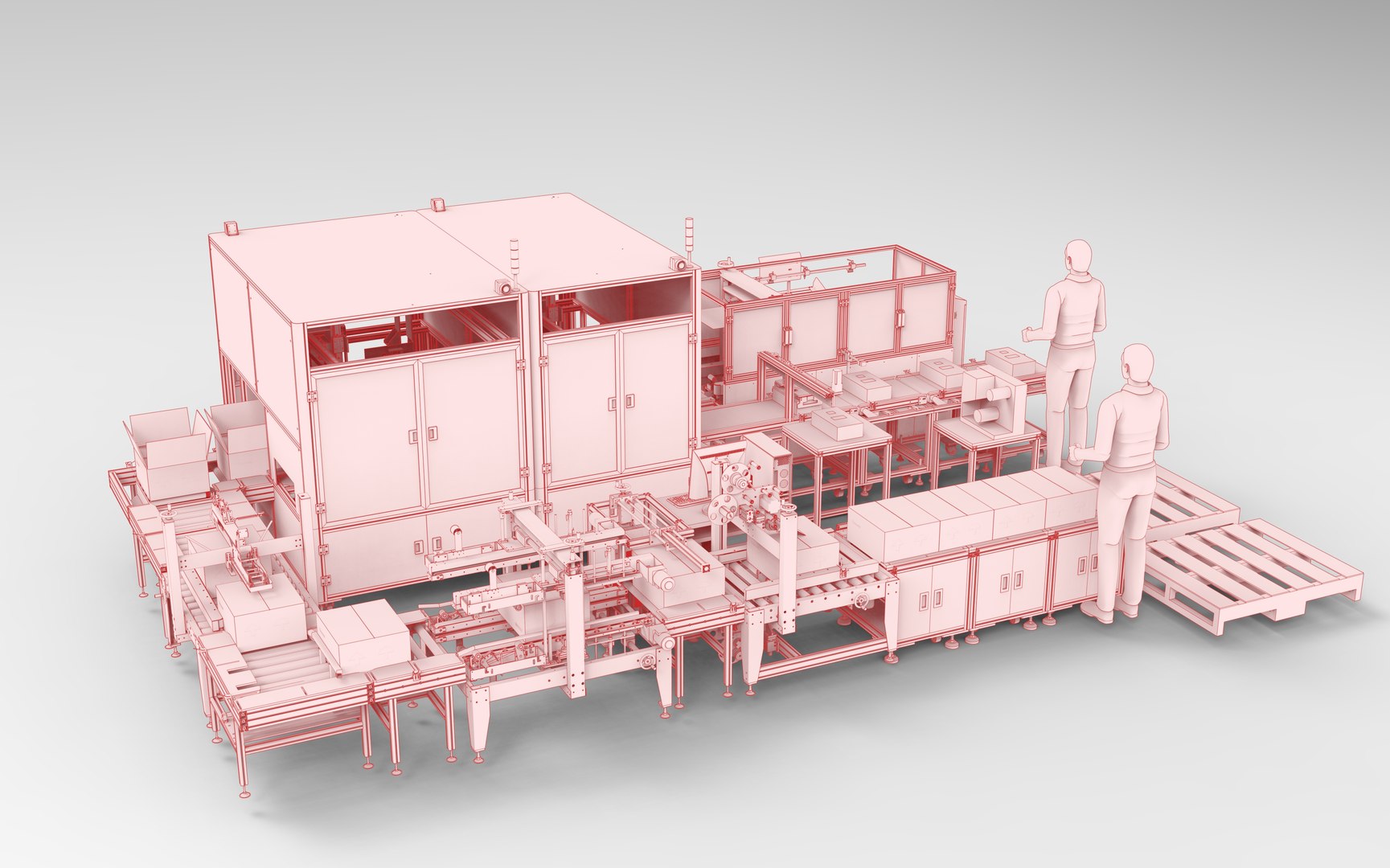 Integrated Packaging Automatic Line 3D Model - TurboSquid 1897800