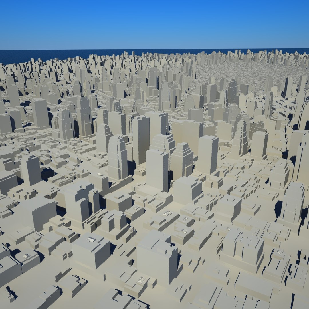 3d Cityscape Scene Highrise Model