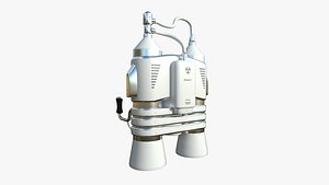 Jetpack E05 White Aluminum - SciFi Character Design 3D model