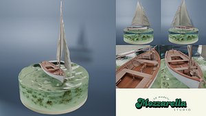 3D Haven Skiff Sailboat