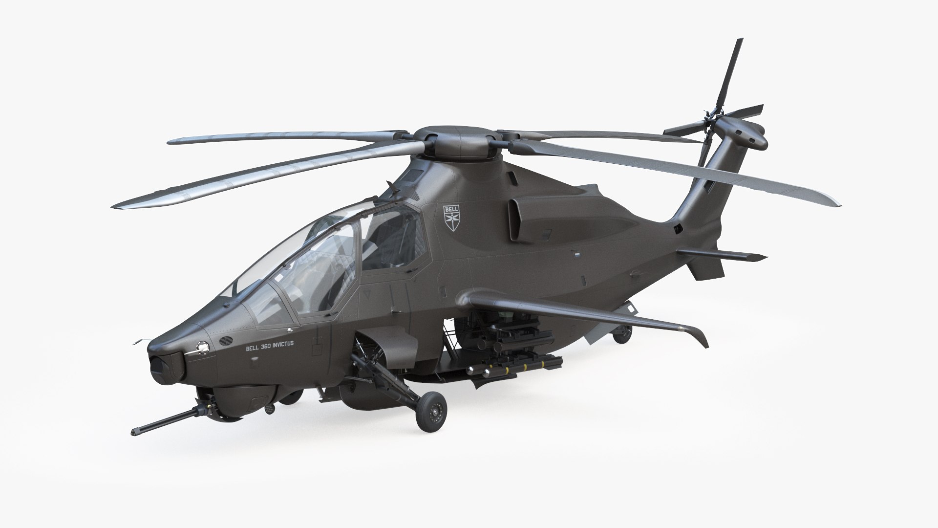 Bell 360 Invictus Helicopter 3D model preview