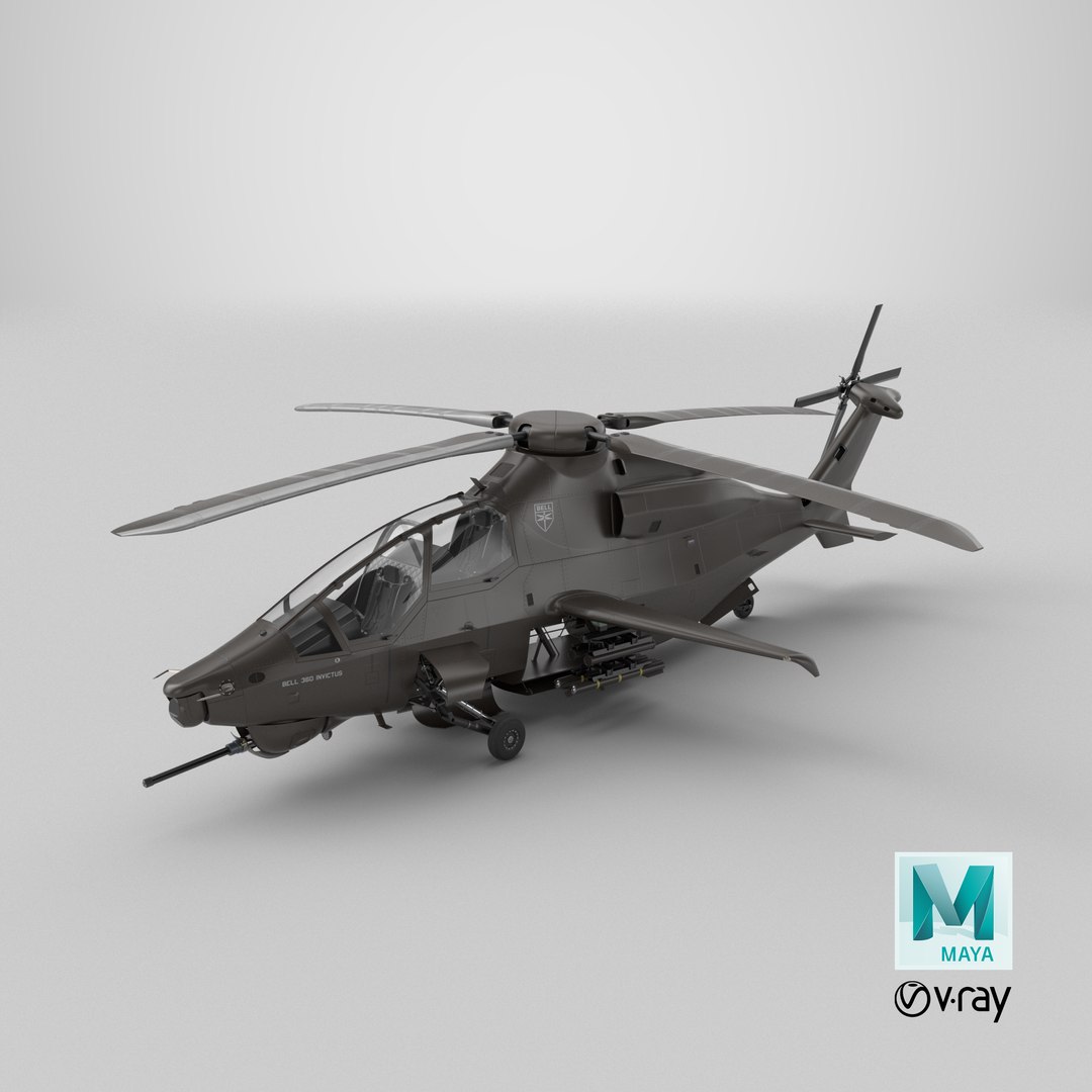 3D Bell 360 Invictus Helicopter model https://p.turbosquid.com/ts-thumb/Iu/NOEC0b/UE/stemcell_maya_vray_render/png/1732108748/1920x1080/fit_q87/cb11e88721a16792fb16e07628bf56abc79c6777/stemcell_maya_vray_render.jpg