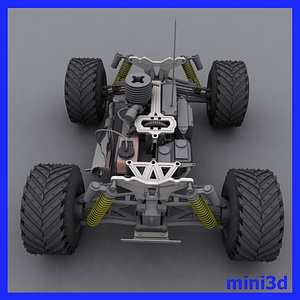 RC Car / Voiture radiocommandée, 3D CAD Model Library