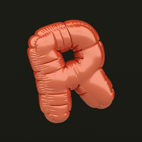 modelo 3d Letra de globo R - TurboSquid 1281596