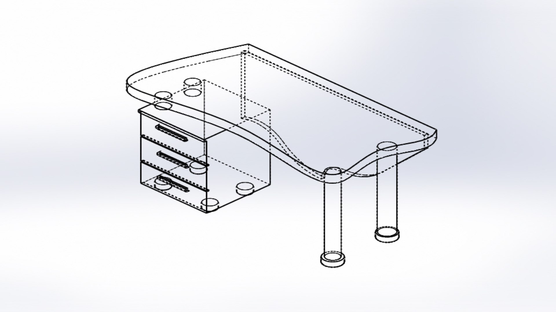 3D Computer Desk - TurboSquid 2002244
