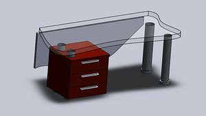 3D Computer desk