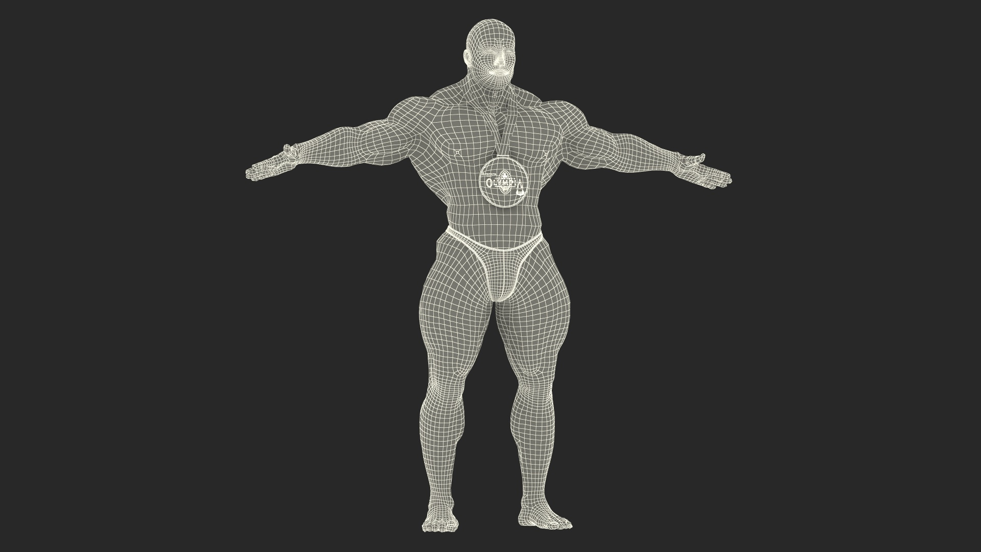 3d model of a character in t-pose, t pose character
