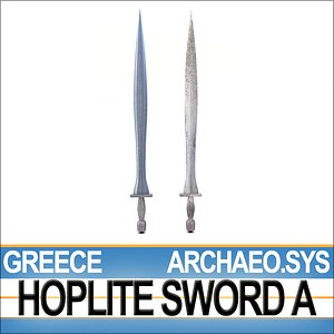 Greek Hoplite Sword Model A - ARCHAEO.SYS 3D
