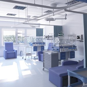 3D Hospital Baby Ward Room 2 model