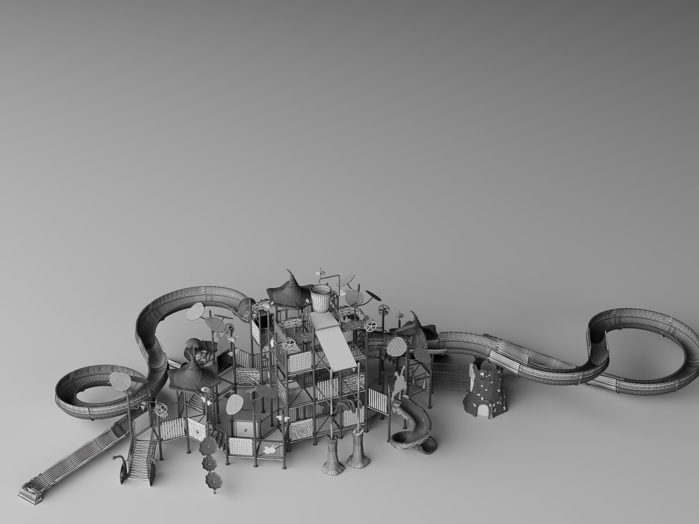 Adventure Playground Theme Equipment Pack PBR Game Ready 3D Model ...