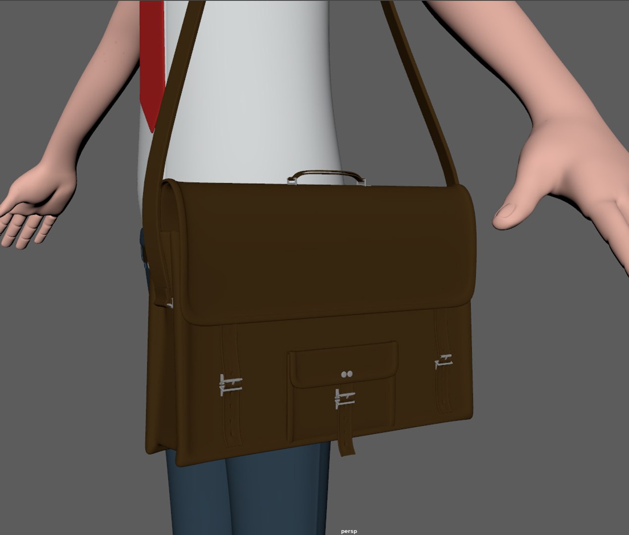 3D cartoon man bag model - TurboSquid 1428561